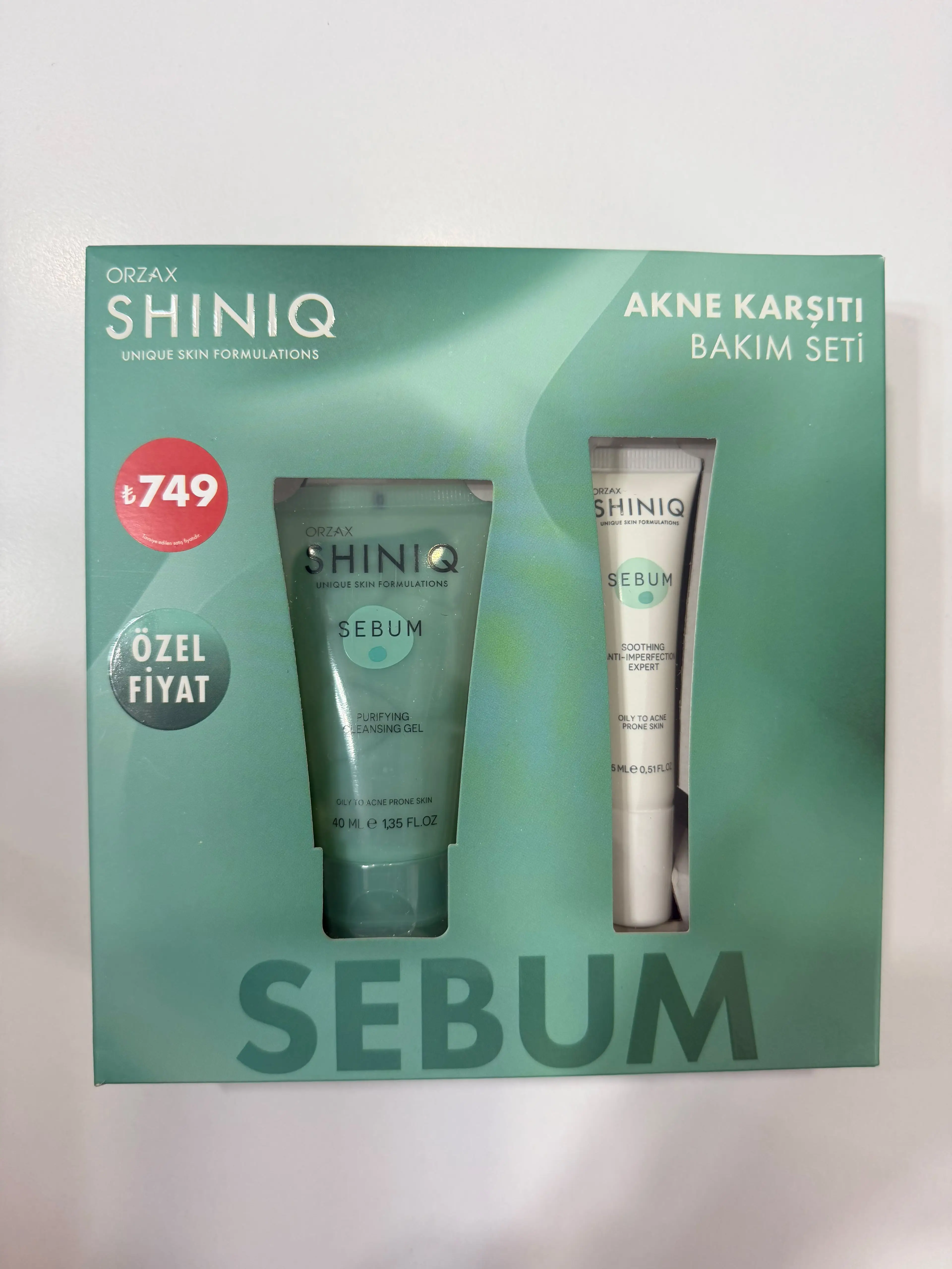 SHINIQ SB MAT TEM JEL 40 ML +YOGUN KREM 15 ML