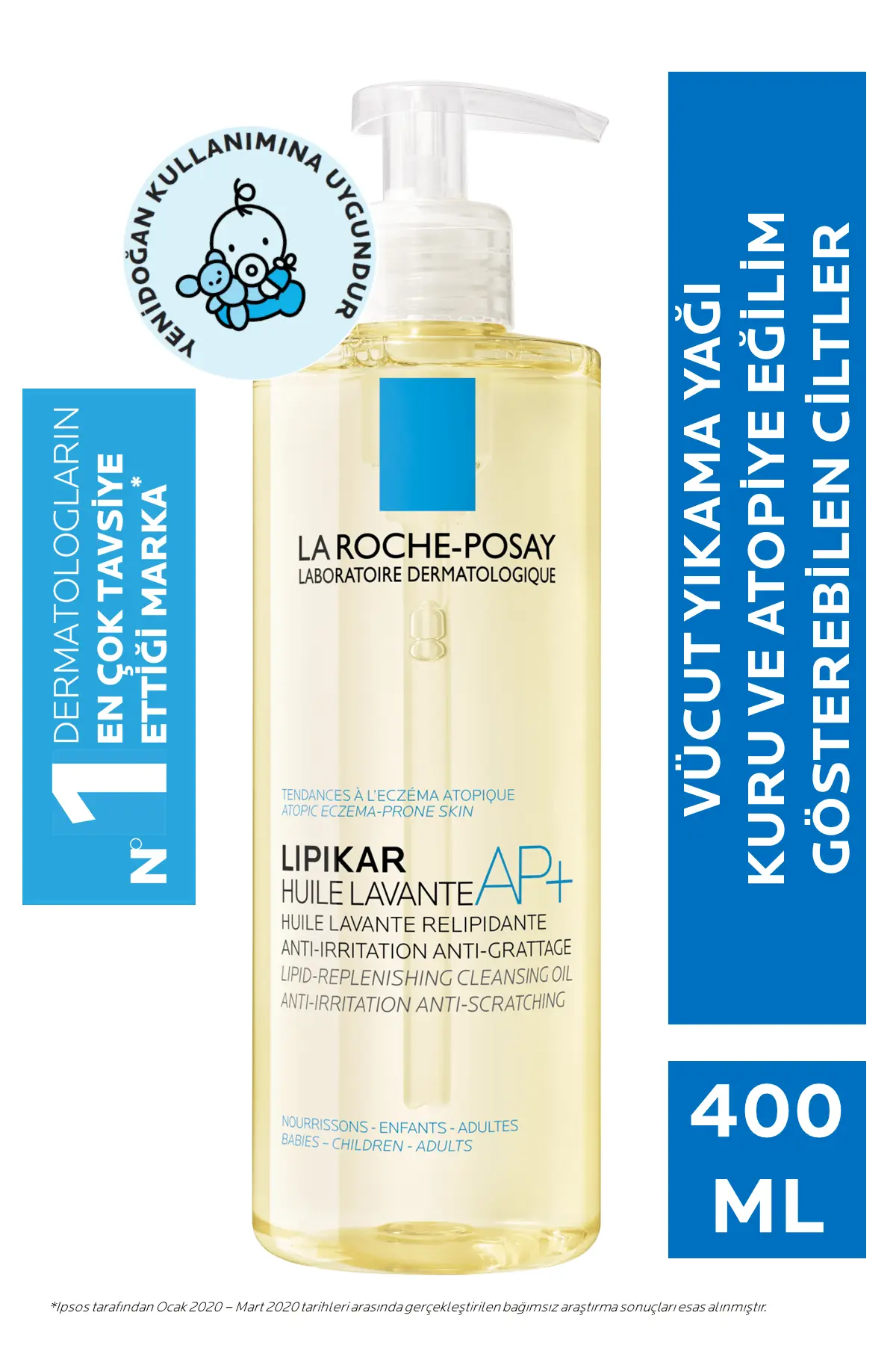 La Roche Posay Lipikar AP+ Temizleyici Yağ 400 ml