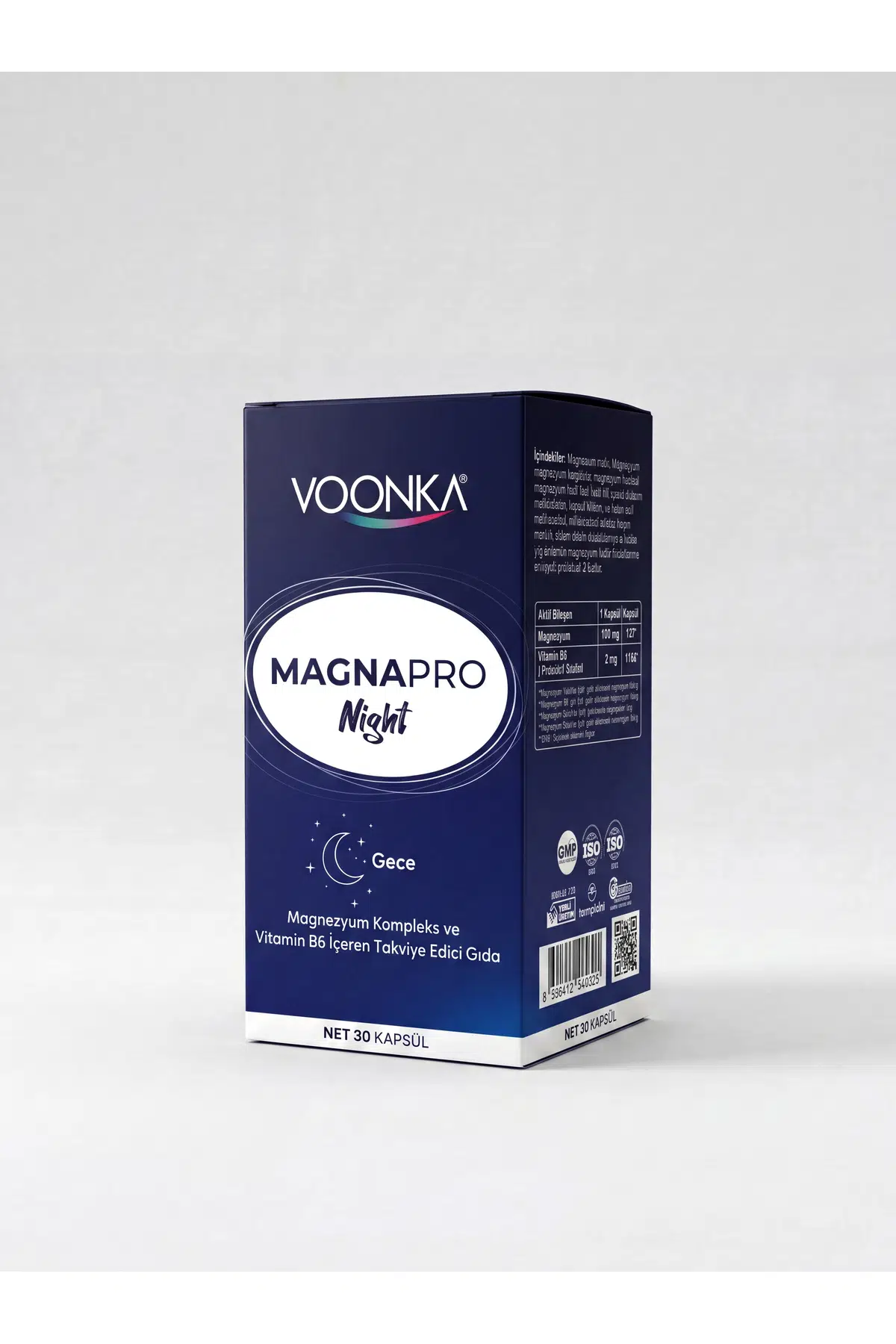 Voonka Magnapro Night Magnezyum Kompleks 30 Kapsül