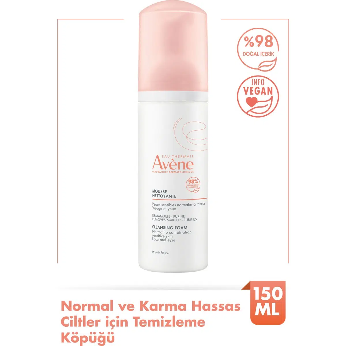 Avène Mousse Nettoyante Cilt Temizleme Köpüğü 150 ml