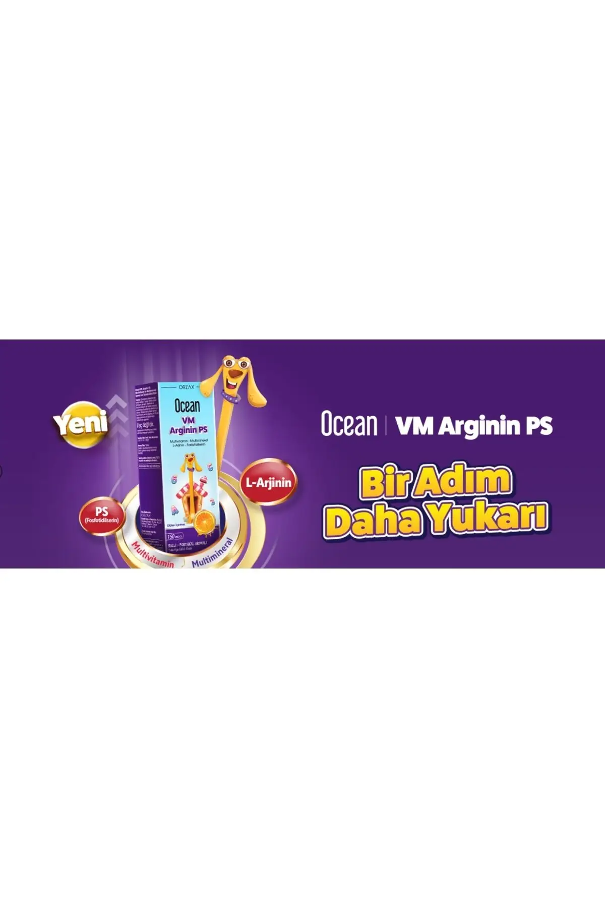 Ocean VM Arginin Ps Ballı Portakal Aromalı Şurup 150 ml