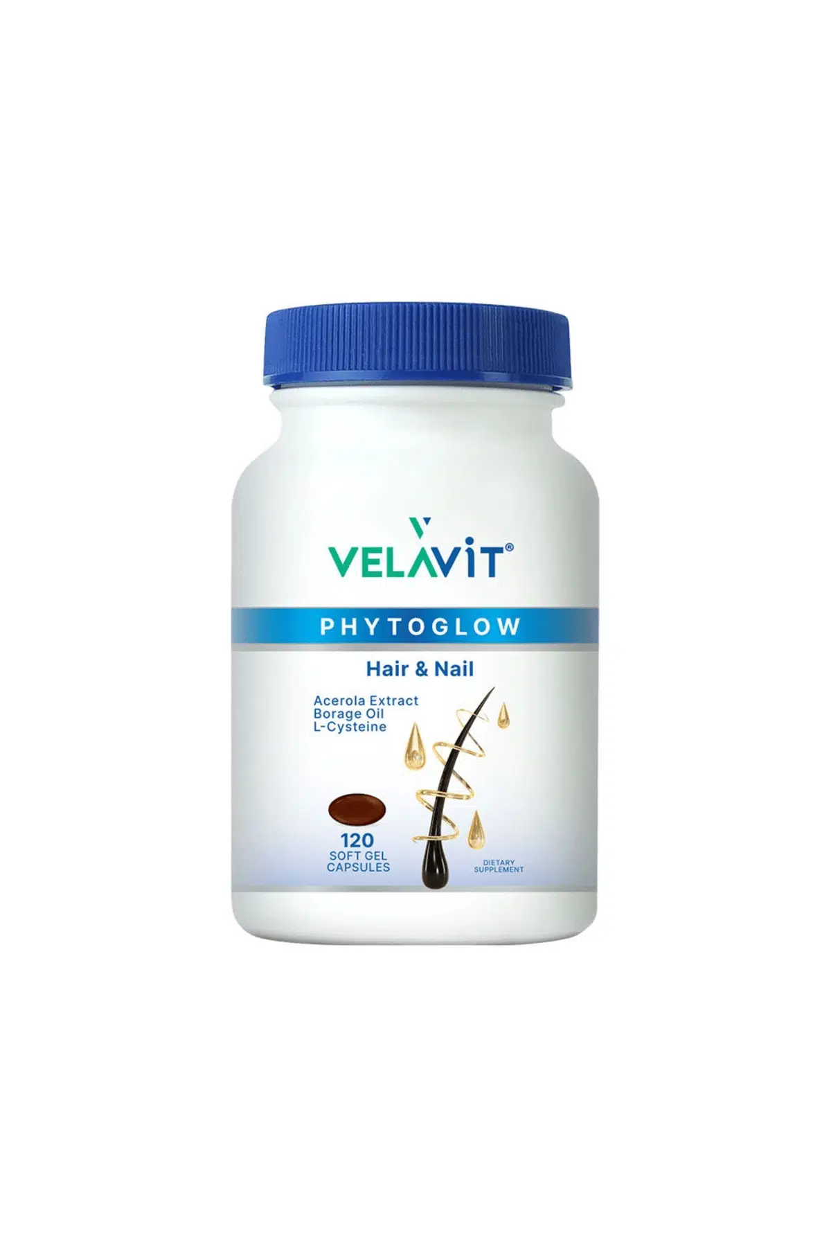 Velavit Phytoglow Hair & Nail 120 Soft Gel Capsules